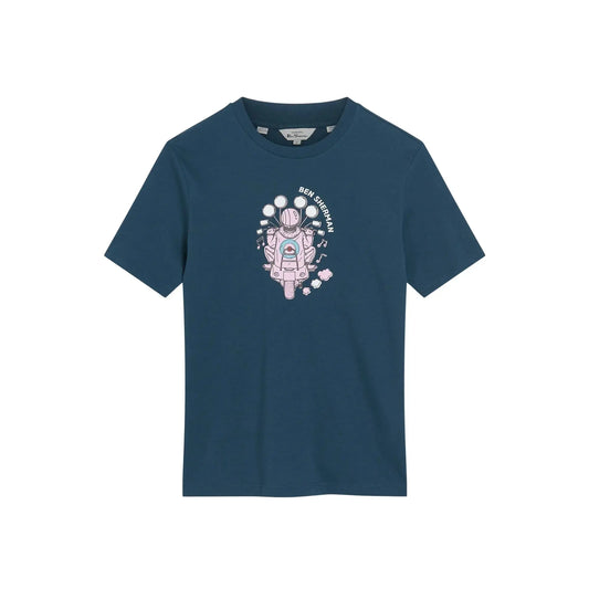 Buy Ben Sherman Scooter Print T-Shirt - Indigo | T-Shirtss at Woven Durham