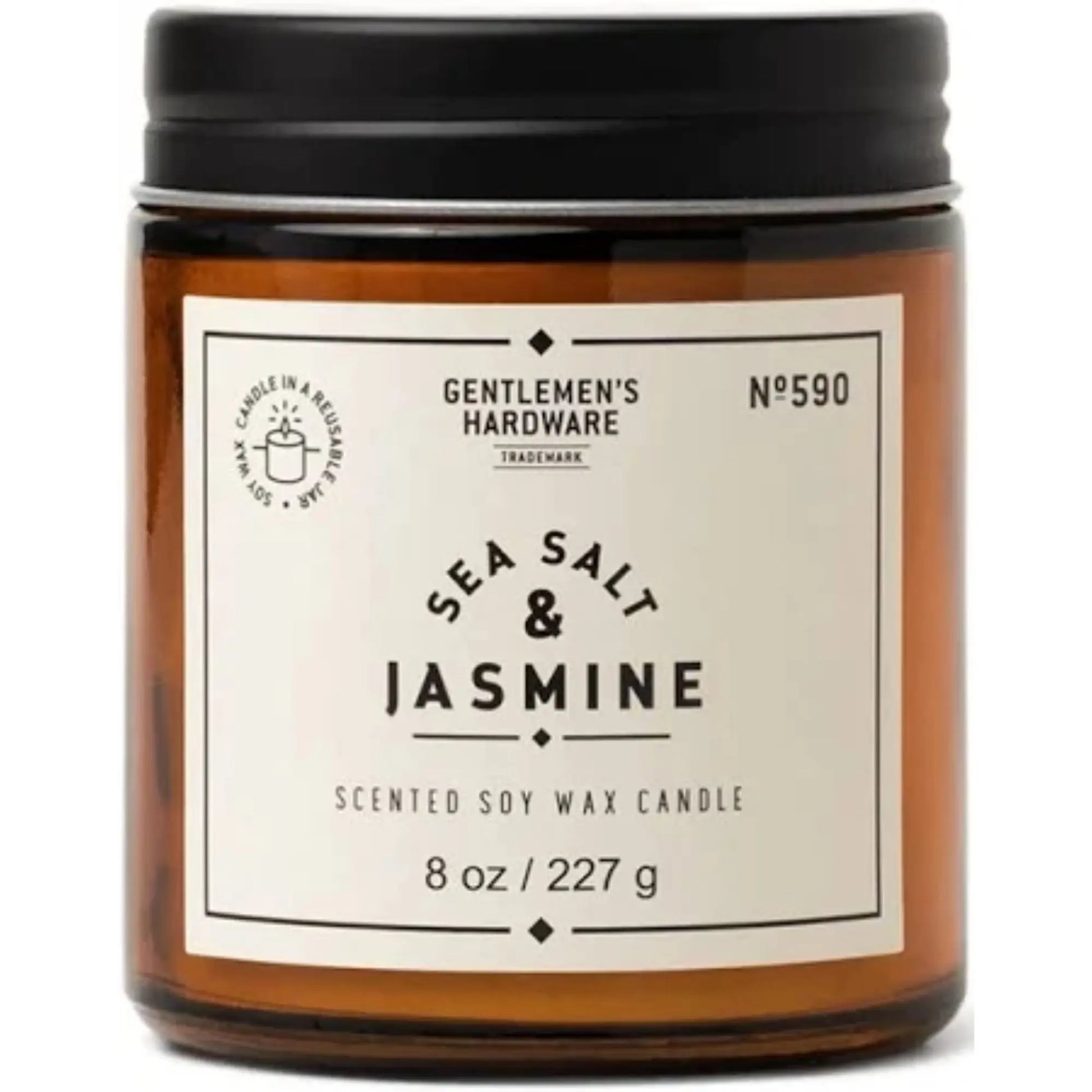 Buy Gentlemen's Hardware Sea Salt & Jasmine Wax Candle | Candless at Woven Durham