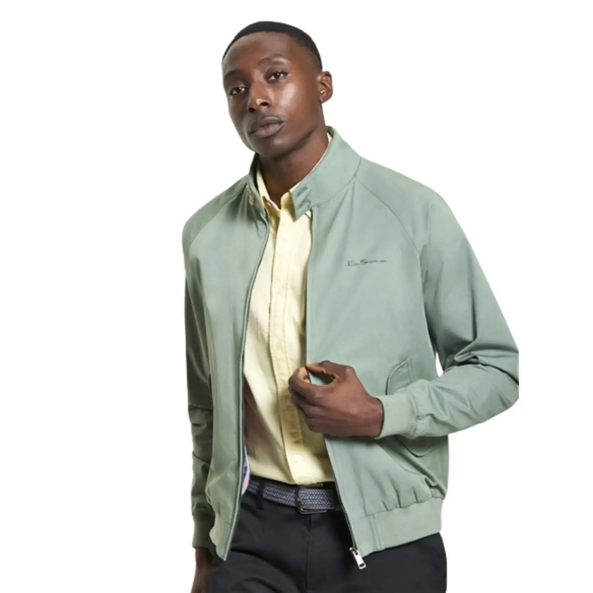 Buy Ben Sherman Signature Harrington Jacket - Pale Khaki | Harrington Jacketss at Woven Durham