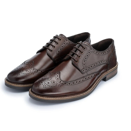 Buy John White Stokes Derby Brogues - Brown | Brogue Shoess at Woven Durham