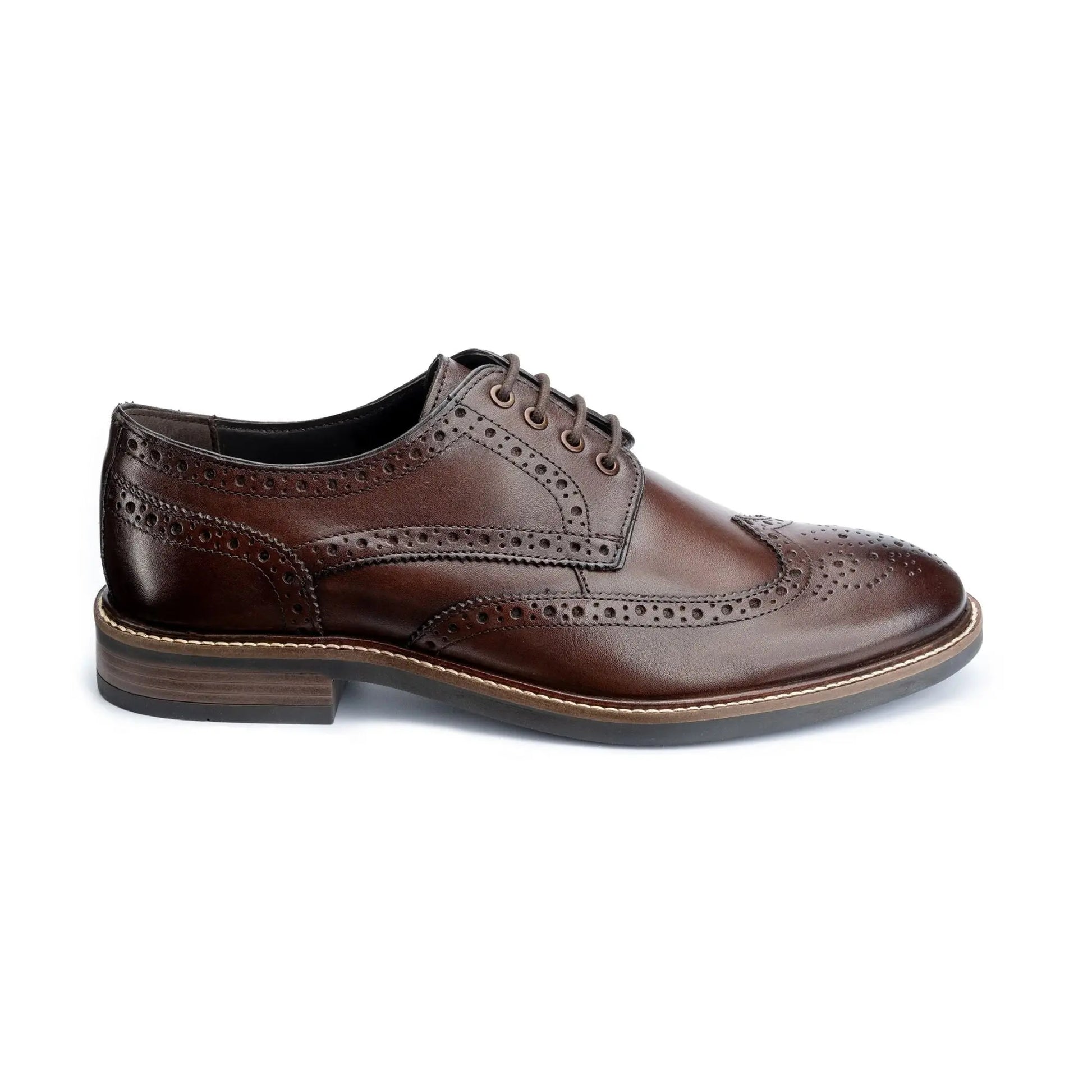 Buy John White Stokes Derby Brogues - Brown | Brogue Shoess at Woven Durham