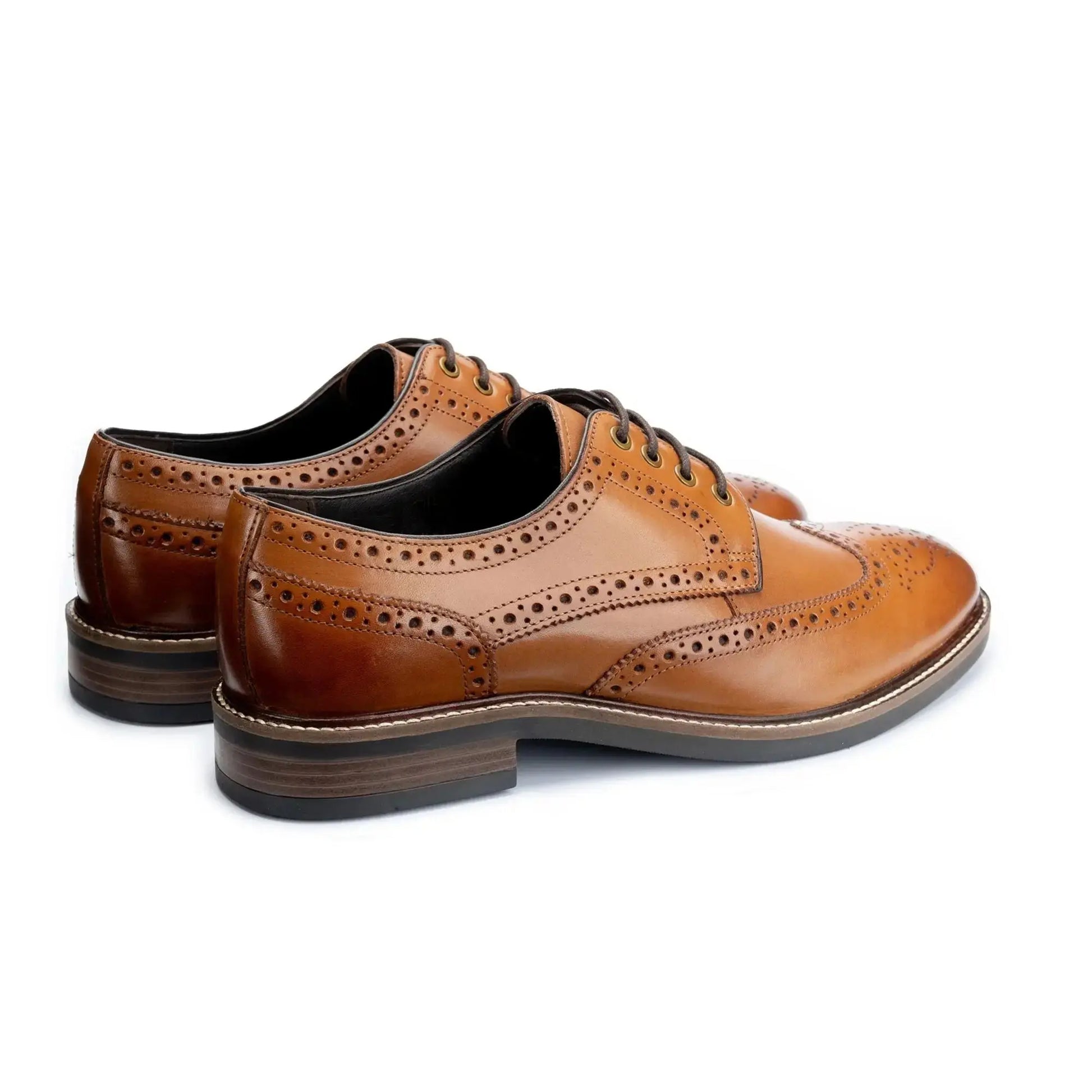 Buy John White Stokes Derby Brogues - Tan | Brogue Shoess at Woven Durham