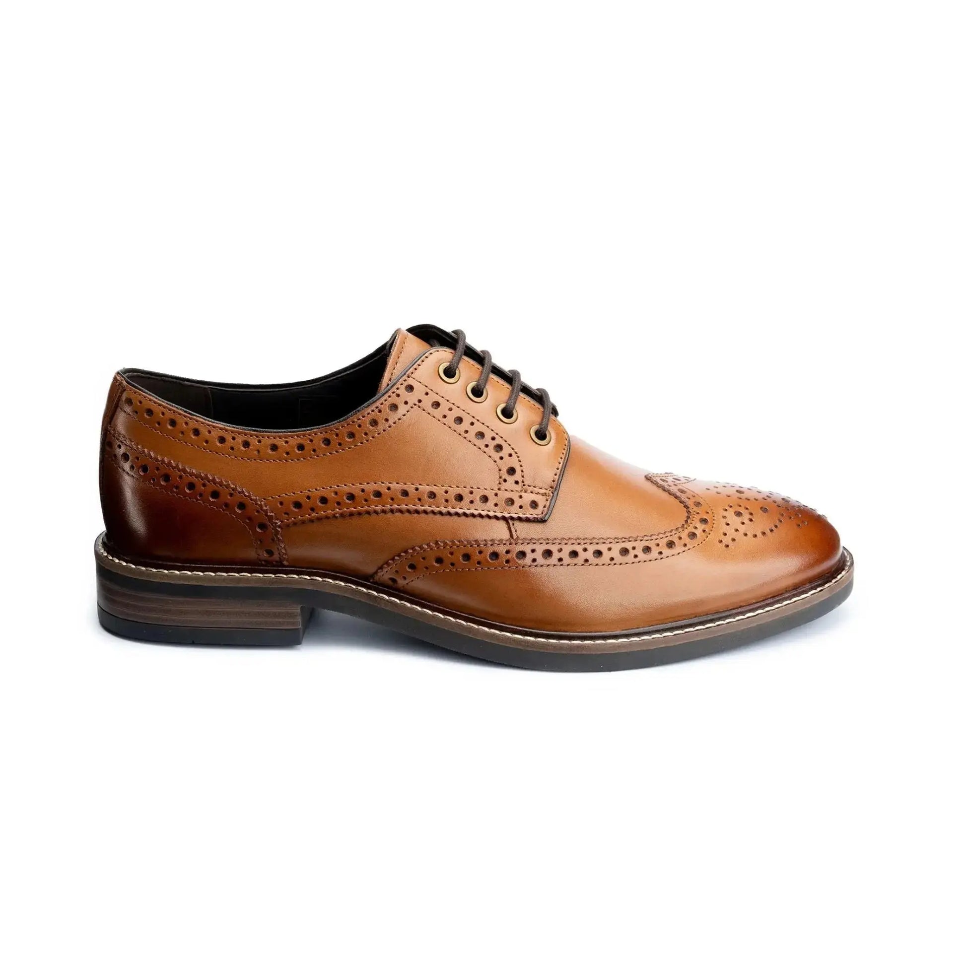 Buy John White Stokes Derby Brogues - Tan | Brogue Shoess at Woven Durham