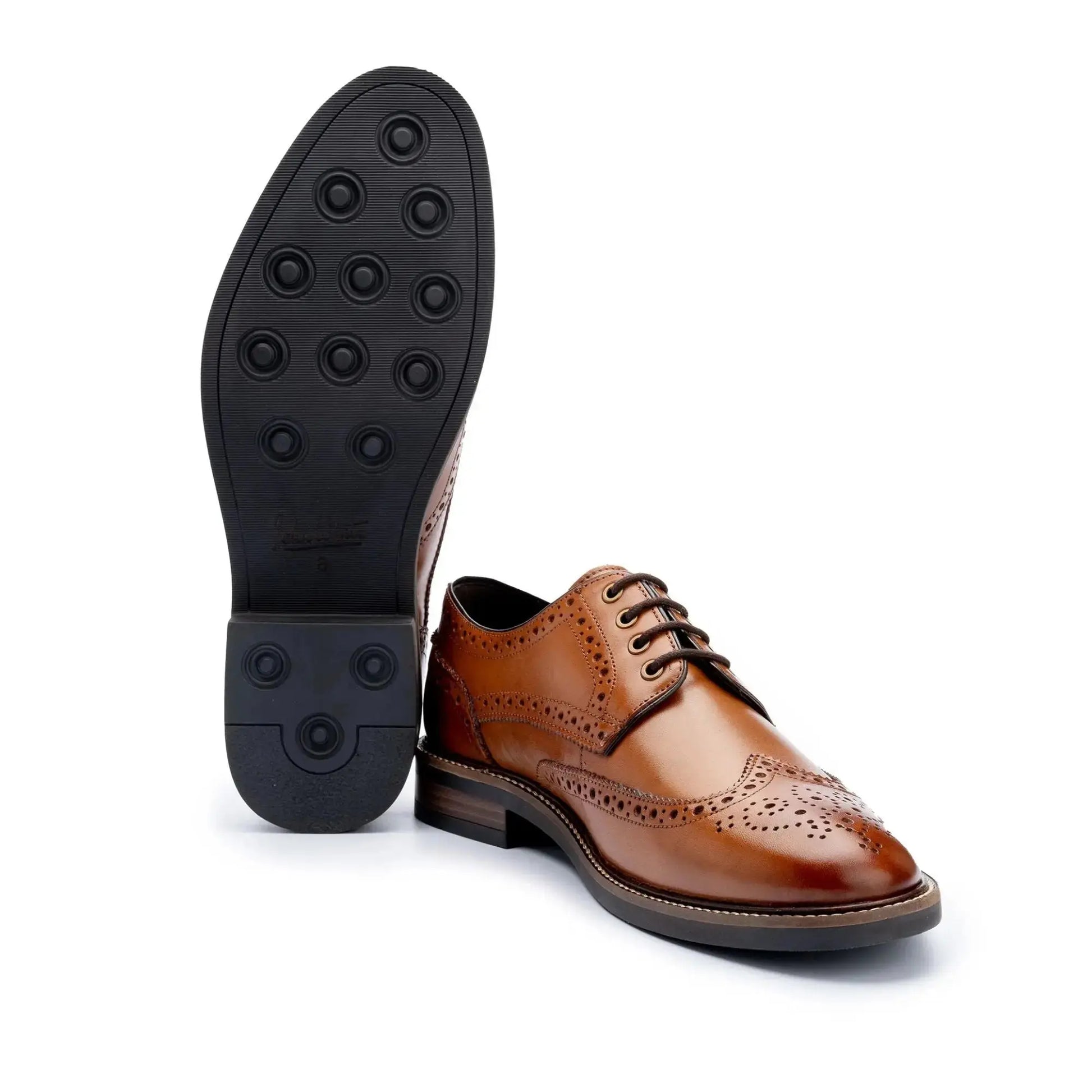 Buy John White Stokes Derby Brogues - Tan | Brogue Shoess at Woven Durham
