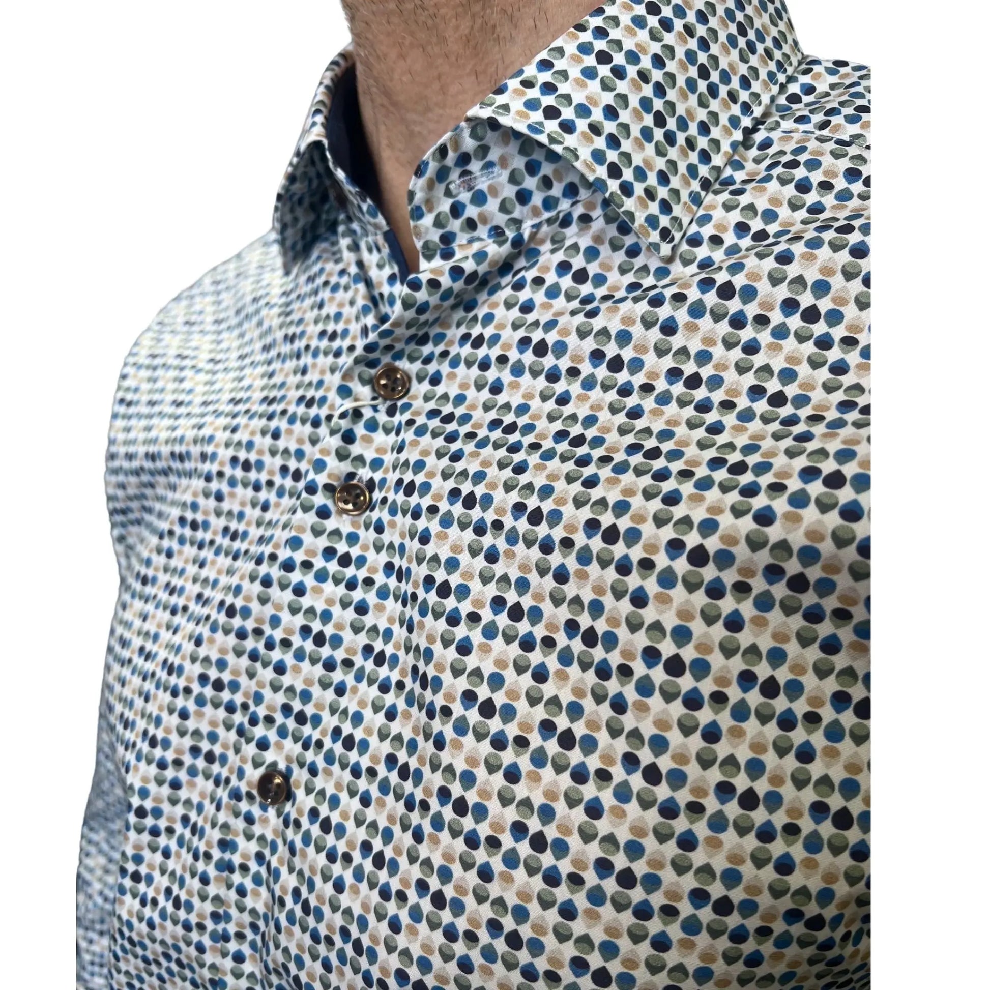 Buy Marnelli Sartoria Tear Drop Long-Sleeve Shirt - Multi | Long-Sleeved Shirtss at Woven Durham