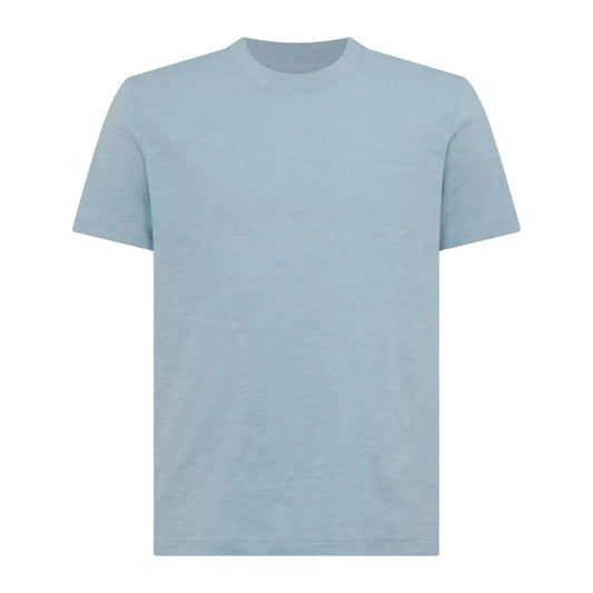 Buy Remus Uomo Textured Crew-Neck T-Shirt - Blue | T-Shirtss at Woven Durham