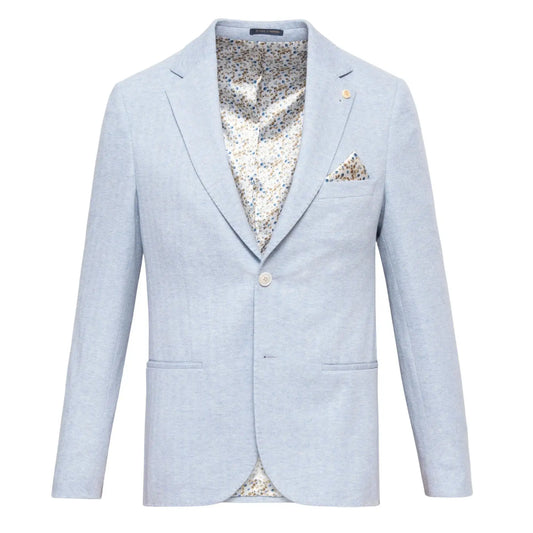 Buy Guide London Textured Stretch Blazer - Sky | Blazerss at Woven Durham