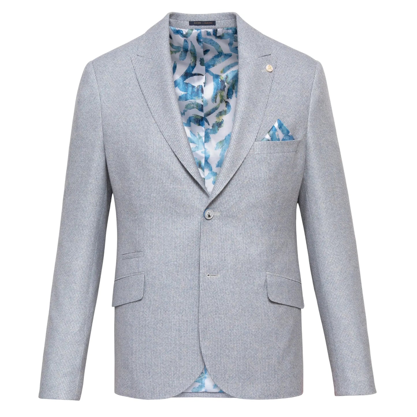 Buy Guide London Textured Suit Jacket - Blue | Suit Jacketss at Woven Durham