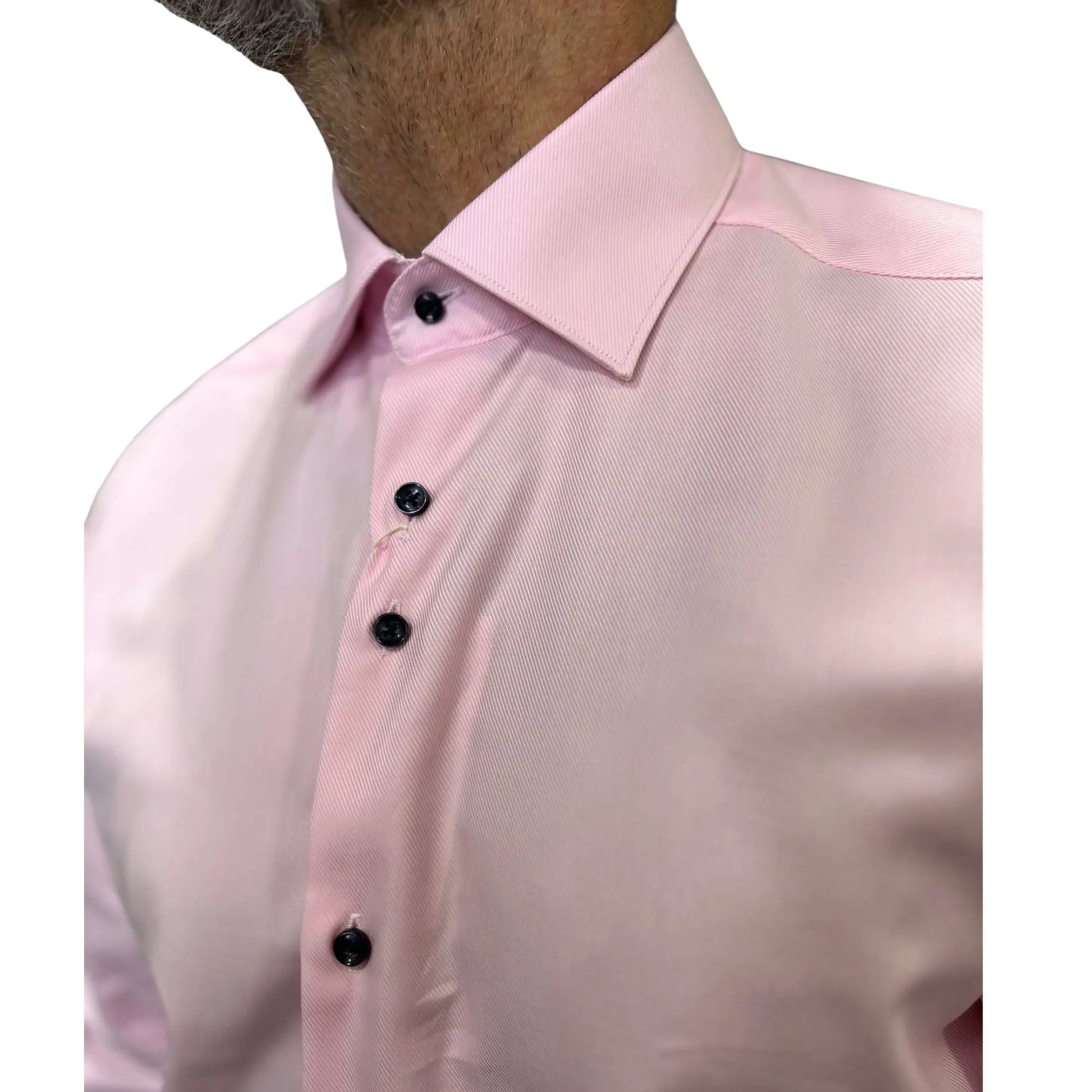 Buy Marnelli Sartoria Twill Long-Sleeve Shirt - Pink | Long-Sleeved Shirtss at Woven Durham