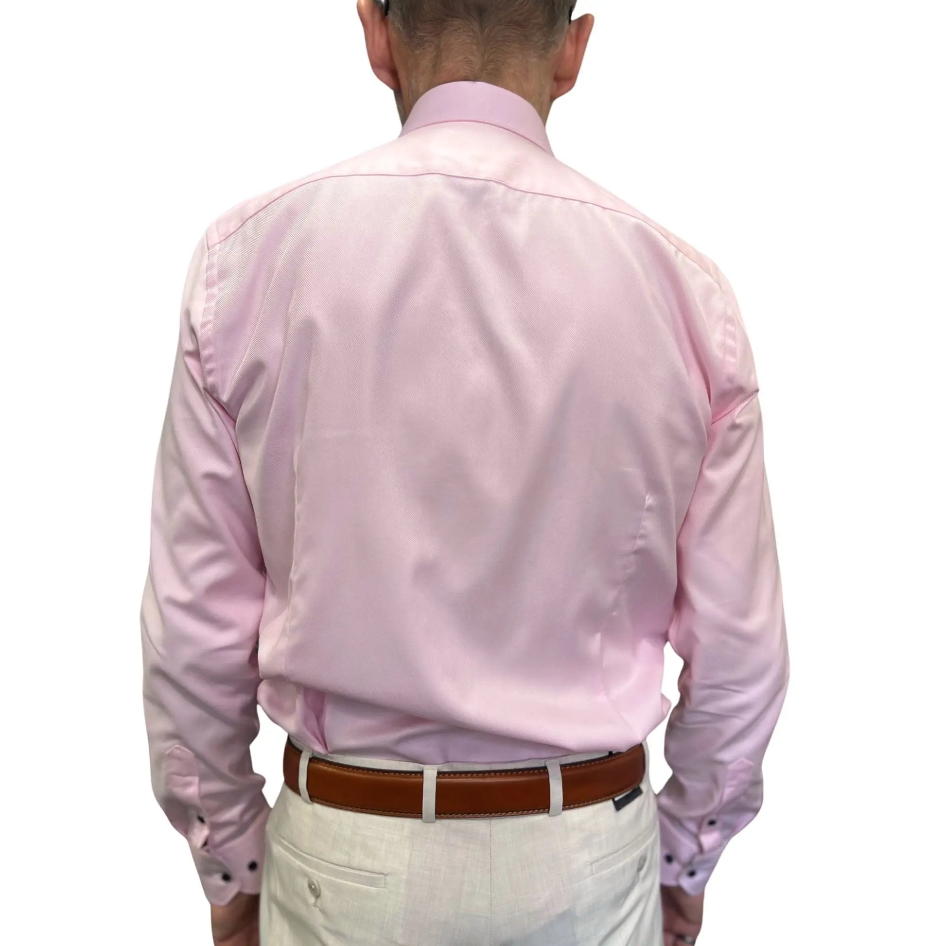 Buy Marnelli Sartoria Twill Long-Sleeve Shirt - Pink | Long-Sleeved Shirtss at Woven Durham