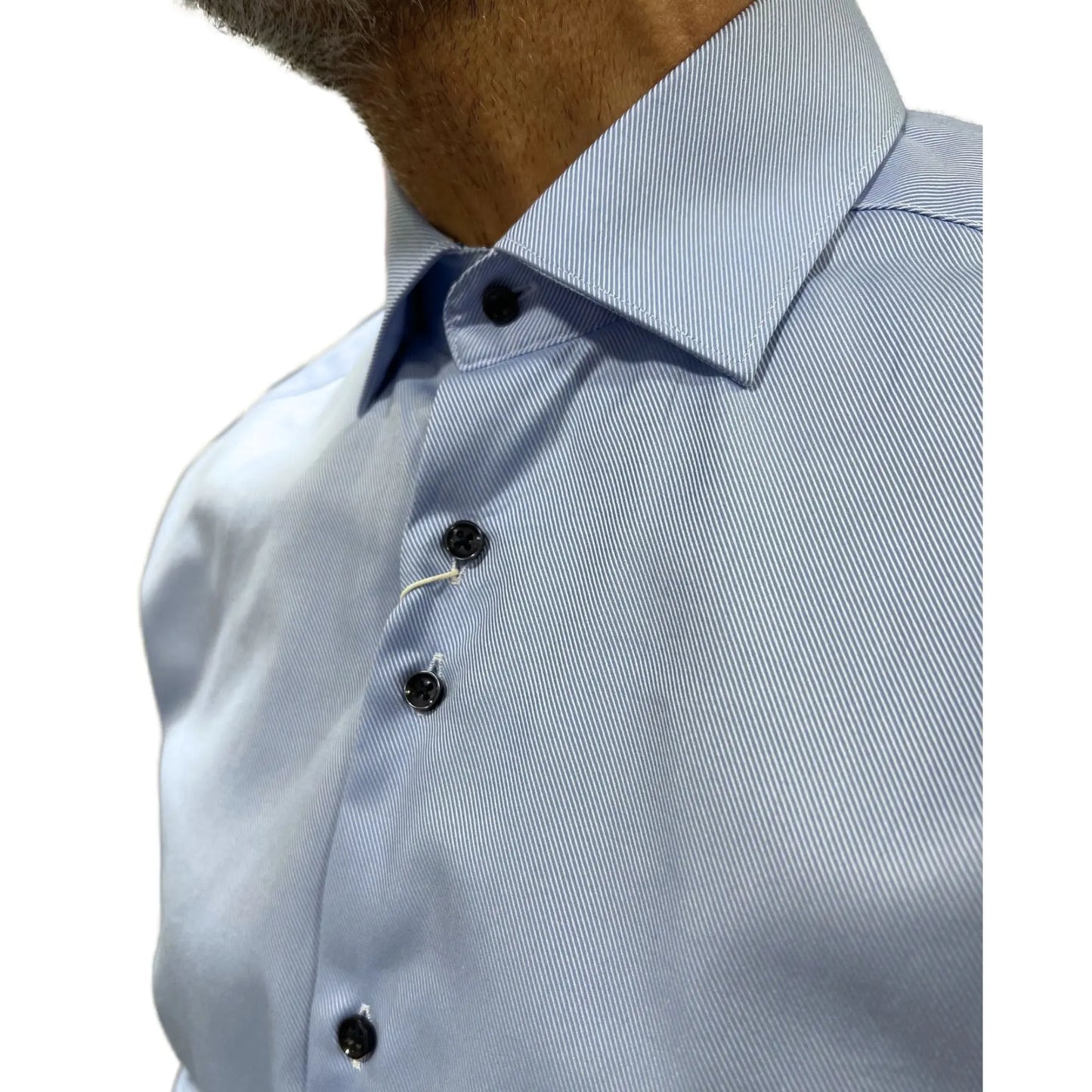 Buy Marnelli Sartoria Twill Long-Sleeve Shirt - Sky Blue | Long-Sleeved Shirtss at Woven Durham