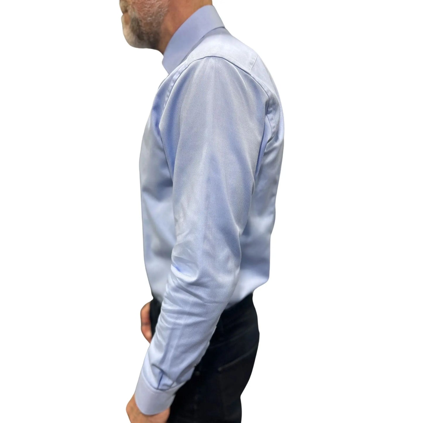 Buy Marnelli Sartoria Twill Long-Sleeve Shirt - Sky Blue | Long-Sleeved Shirtss at Woven Durham