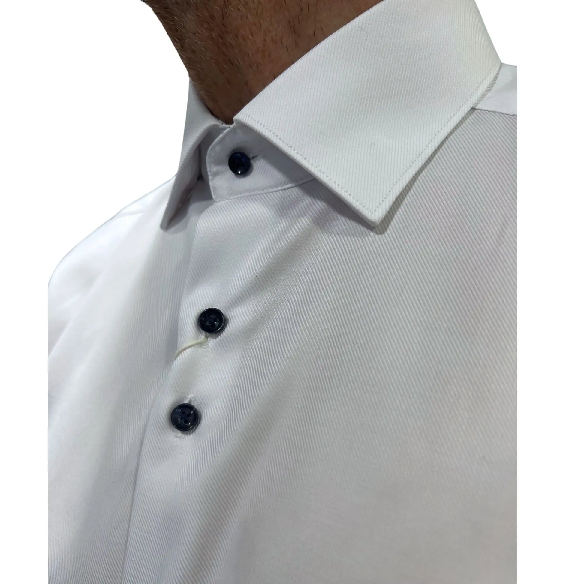 Buy Marnelli Sartoria Twill Long-Sleeve Shirt - White | Long-Sleeved Shirtss at Woven Durham