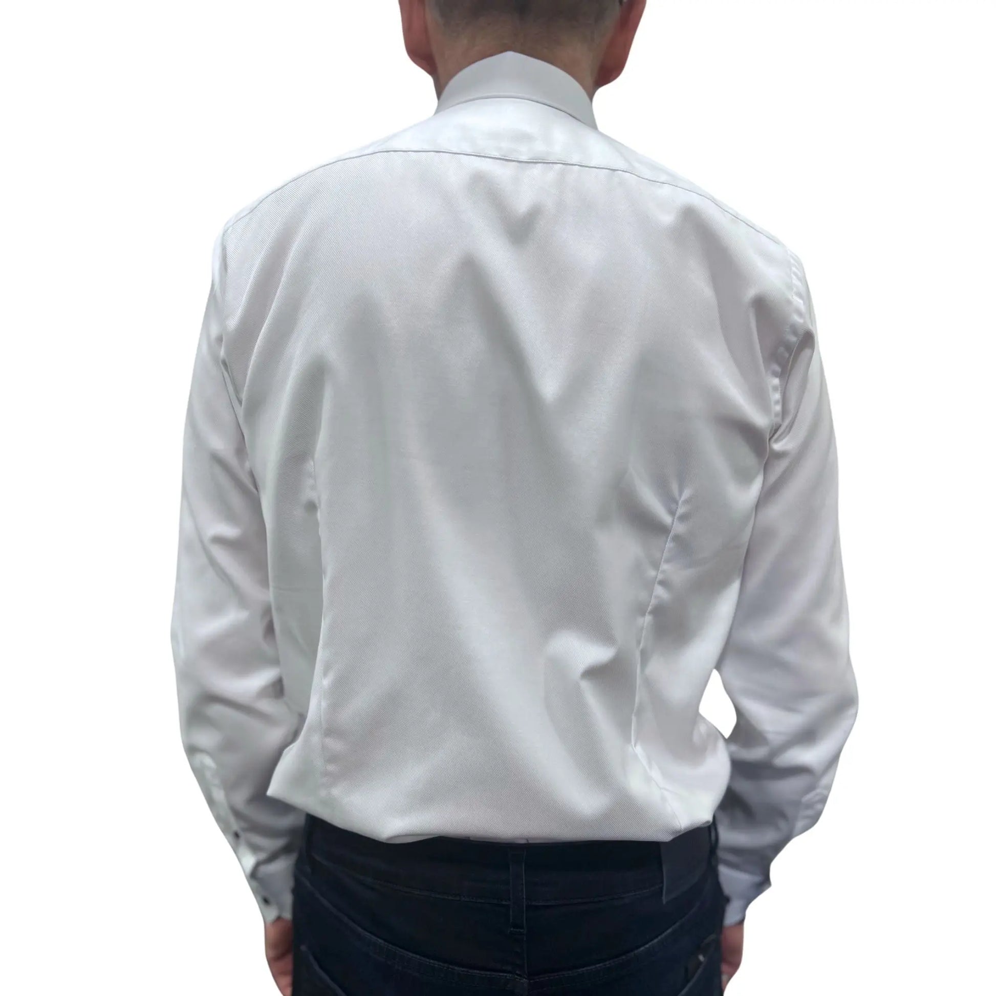 Buy Marnelli Sartoria Twill Long-Sleeve Shirt - White | Long-Sleeved Shirtss at Woven Durham