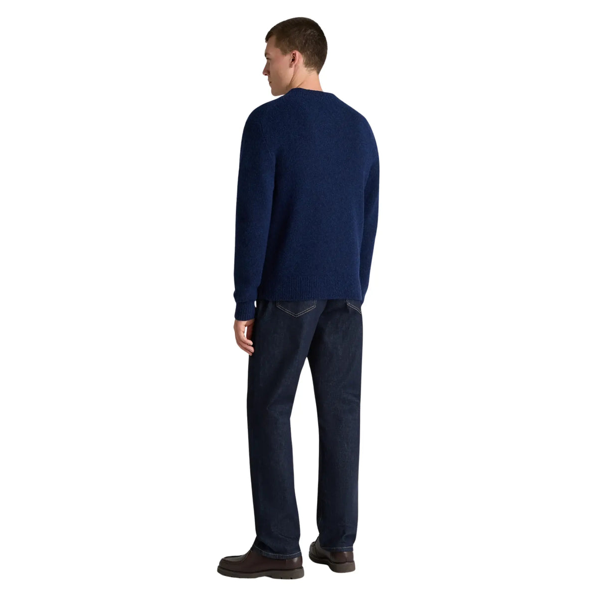Buy Remus Uomo V-Neck Blue Sweater | Crew-Neck Jumperss at Woven Durham