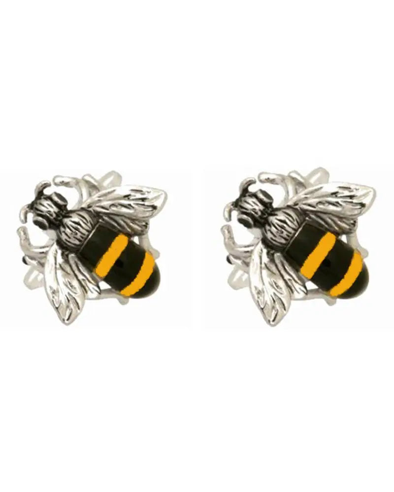 Dalaco Bee Cufflinks - Silver From Woven Durham
