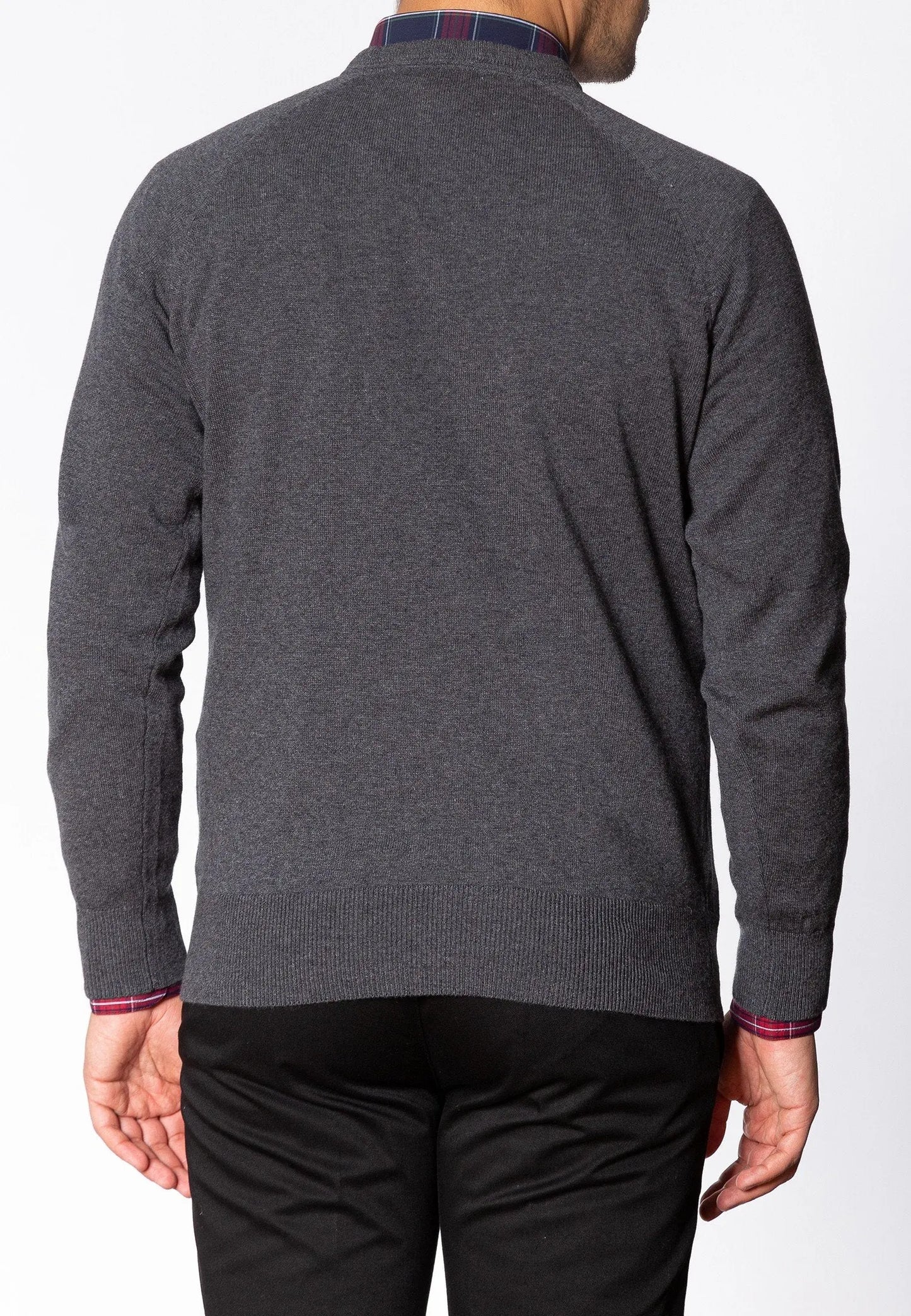 Merc London Berty Knit Jumper - Grey Mineral Marl From Woven Durham