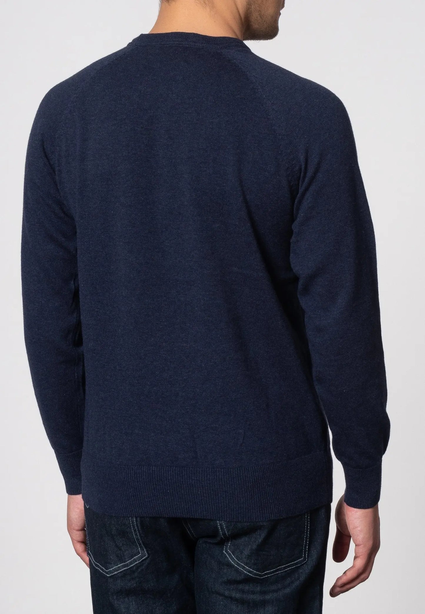 Merc London Berty Navy Marl Jumper From Woven Durham