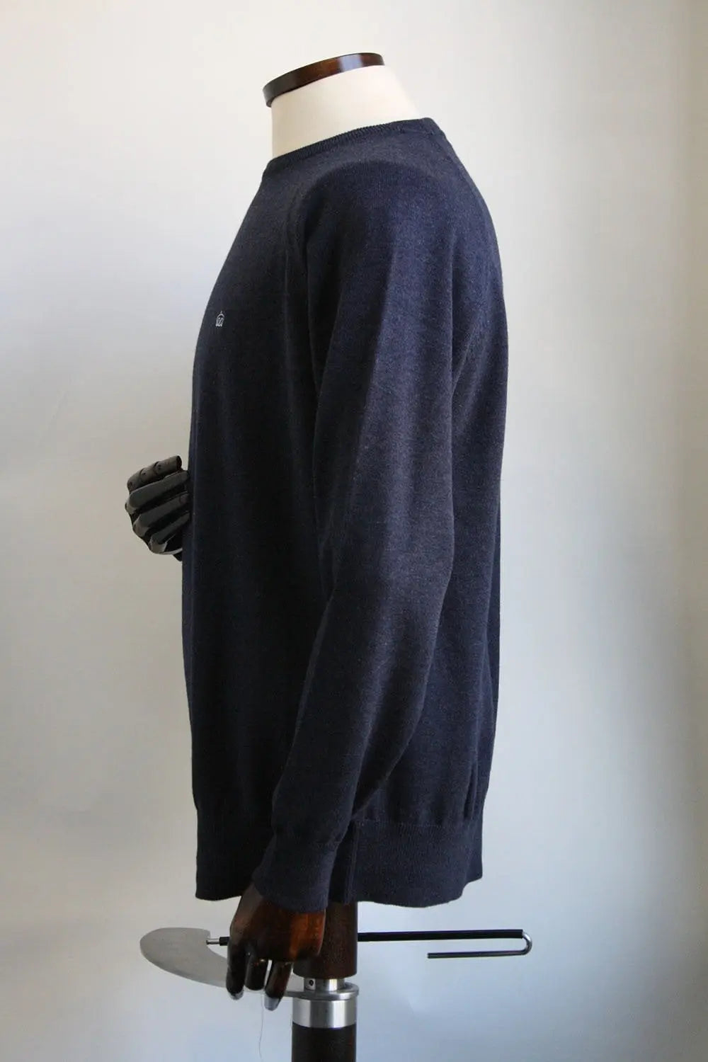 Merc London Berty Navy Marl Jumper From Woven Durham