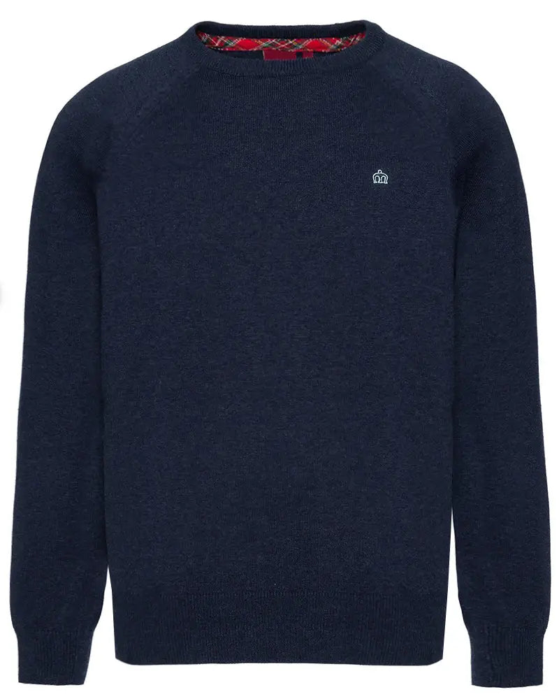 Buy Merc London Berty Navy Marl Jumper | Crew-Neck Jumperss at Woven Durham