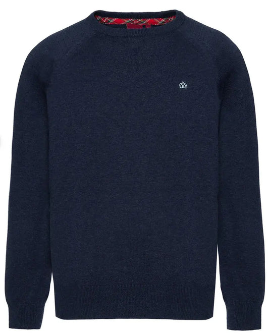Buy Merc London Berty Navy Marl Jumper | Crew-Neck Jumperss at Woven Durham