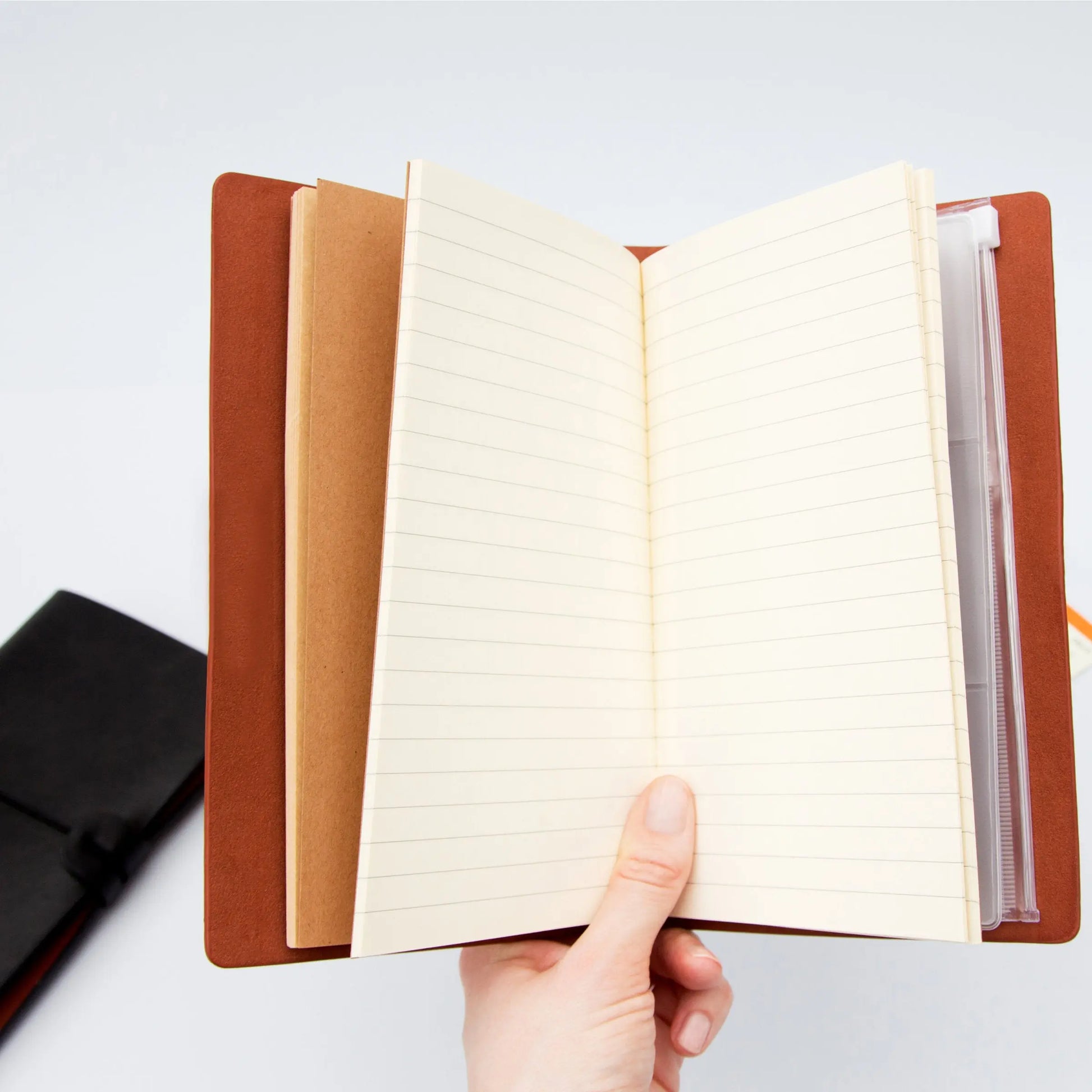 Suck UK Brown Faux Leather Travel Notebook From Woven Durham