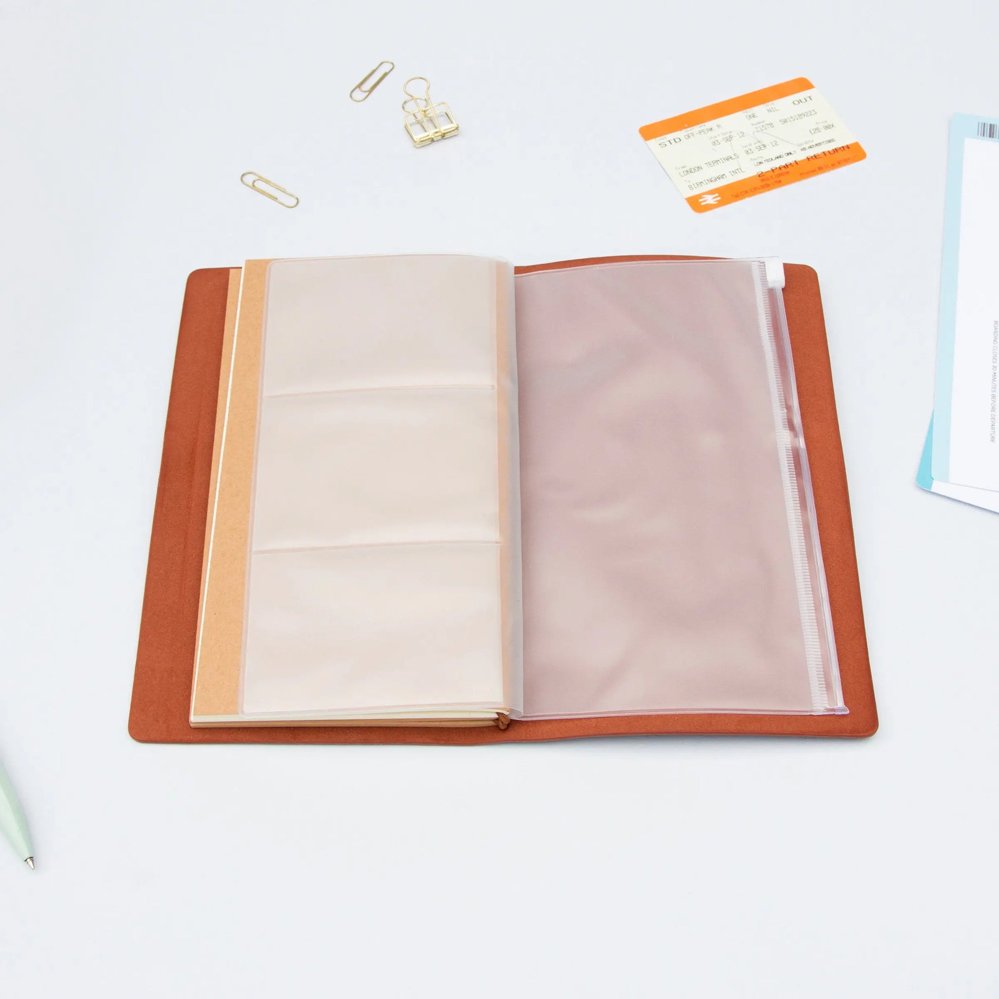 Suck UK Brown Faux Leather Travel Notebook From Woven Durham