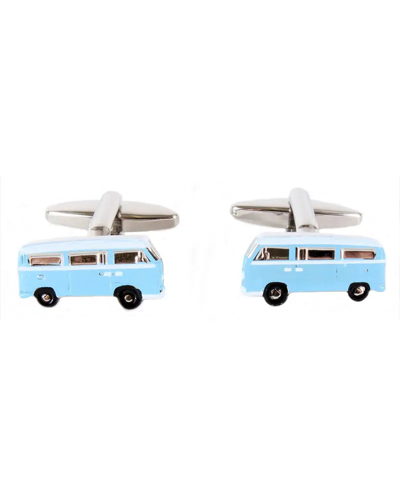 Campervan Cufflinks - Light Blue Dalaco