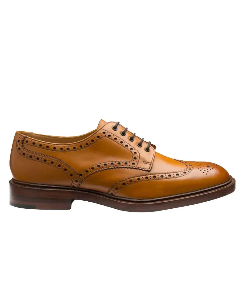 Buy Loake Chester Brogue Shoes - Tan | Derby Shoess at Woven Durham