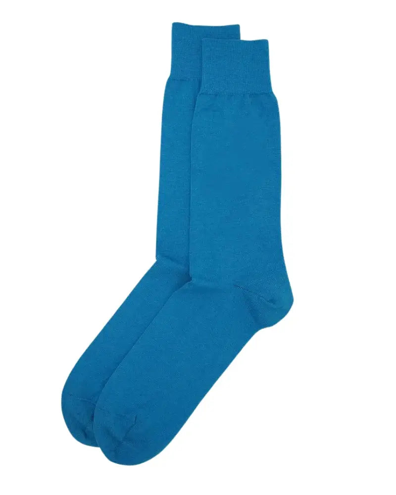 Buy Peper Harow Classic Plain Cotton Socks - Blue | Sockss at Woven Durham