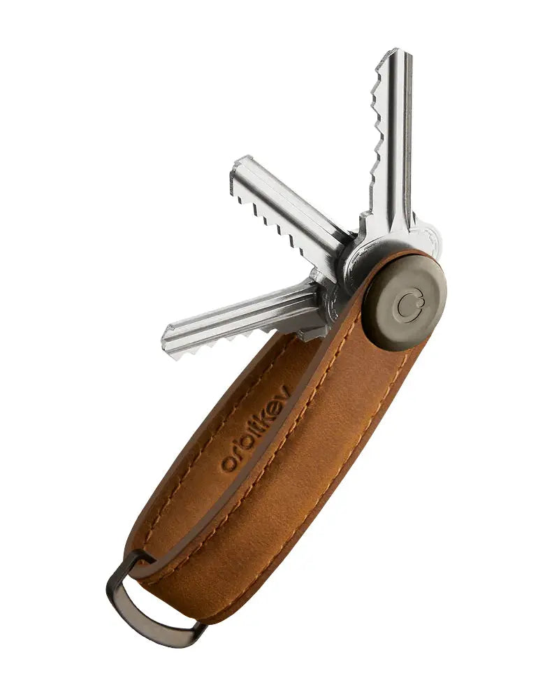 Buy Orbitkey Crazy Horse Leather Key Organiser - Chestnut Brown / Brown | Keyringss at Woven Durham