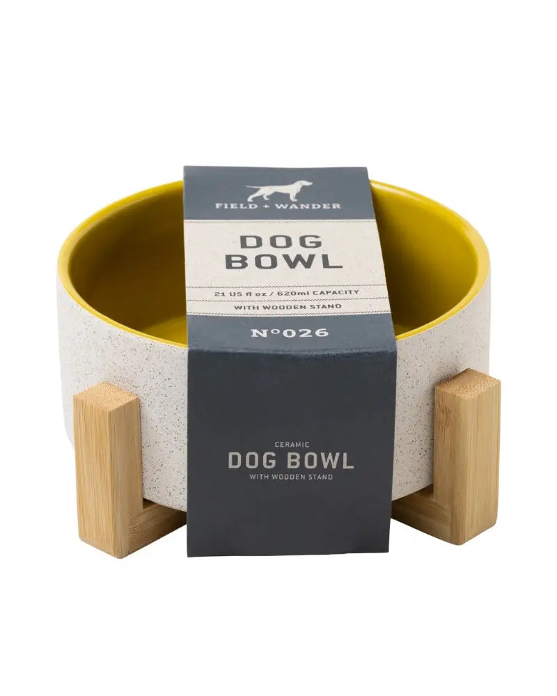 Buy Field + Wander Dog Bowl - Yellow | Dog Bowls at Woven Durham