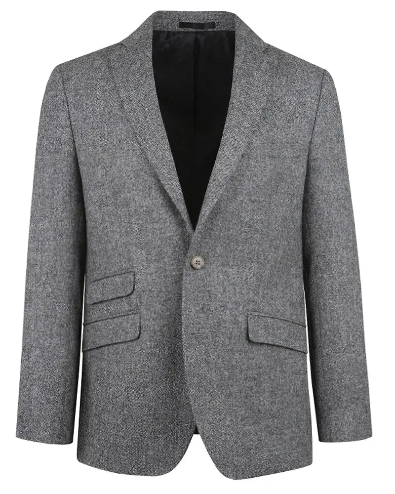 Torre Donegal Tweed Suit Jacket - Grey From Woven Durham