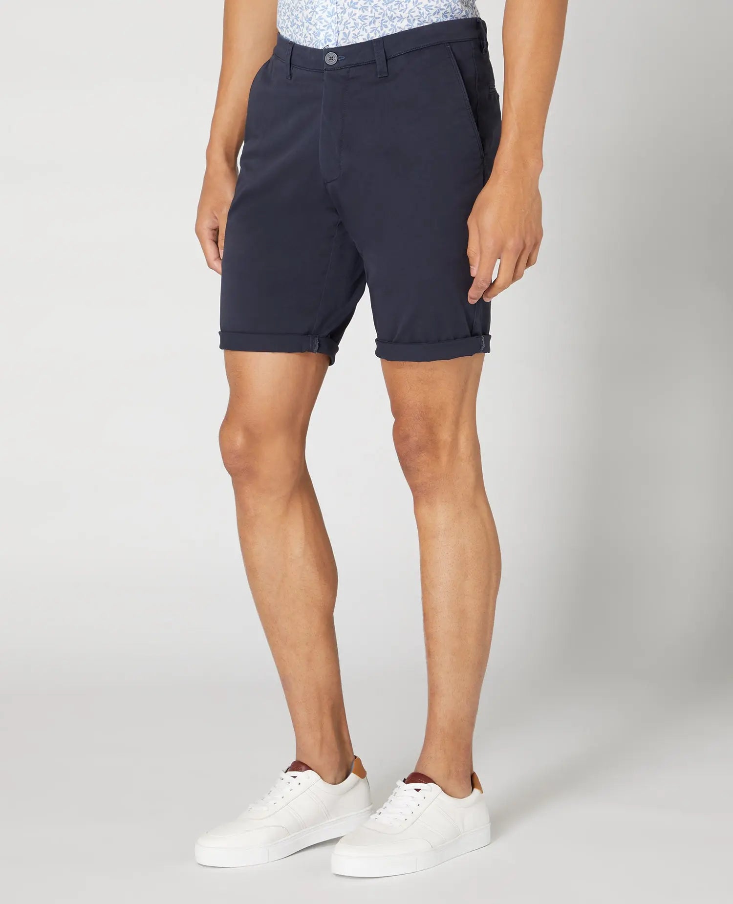 Remus Uomo Emilio Chino Shorts - Navy From Woven Durham