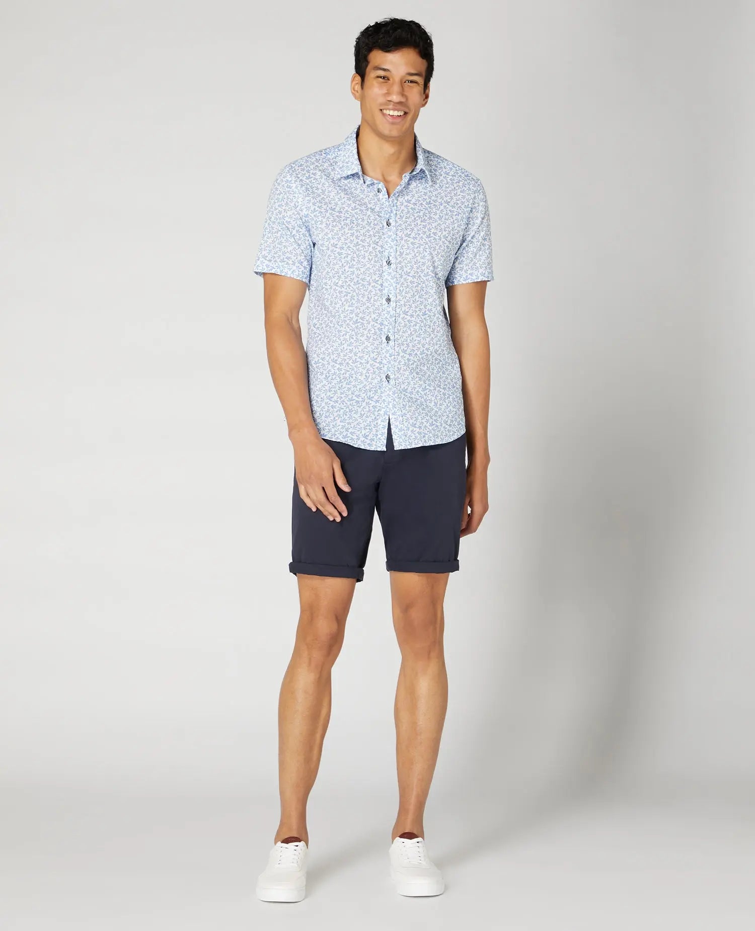 Remus Uomo Emilio Chino Shorts - Navy From Woven Durham
