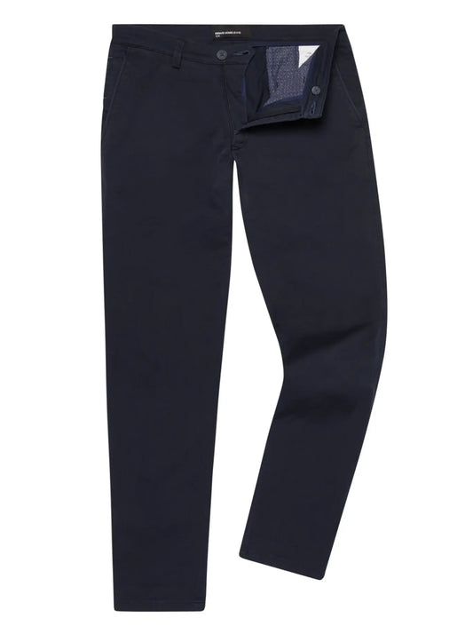 Remus Uomo Emilio Tailored Chinos - Navy From Woven Durham