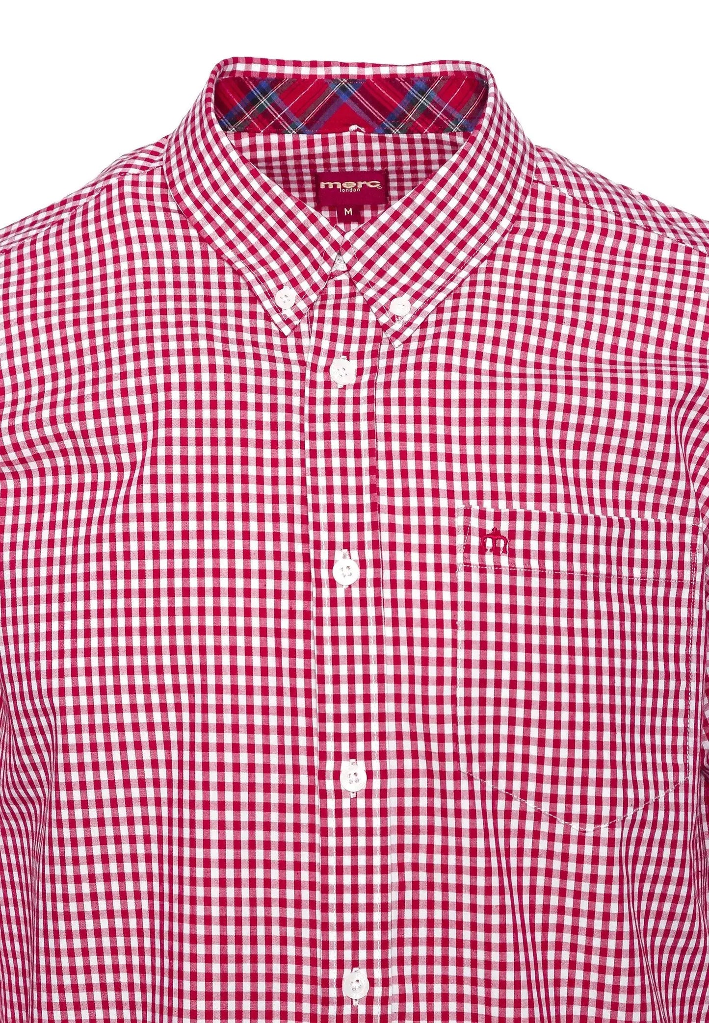 Merc London Japster Gingham Shirt - Red / White From Woven Durham