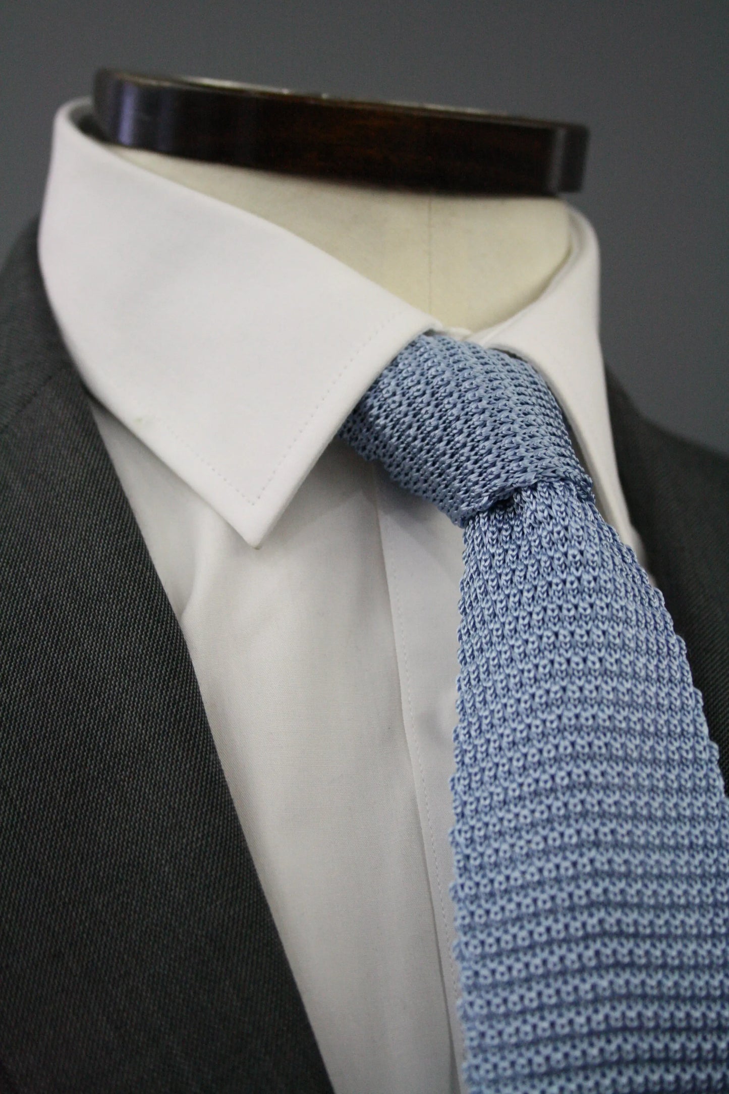 Light Blue Knitted Silk Tie Knightsbridge Neckwear