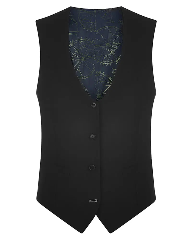 Luca Suit Waistcoat - Black Remus Uomo