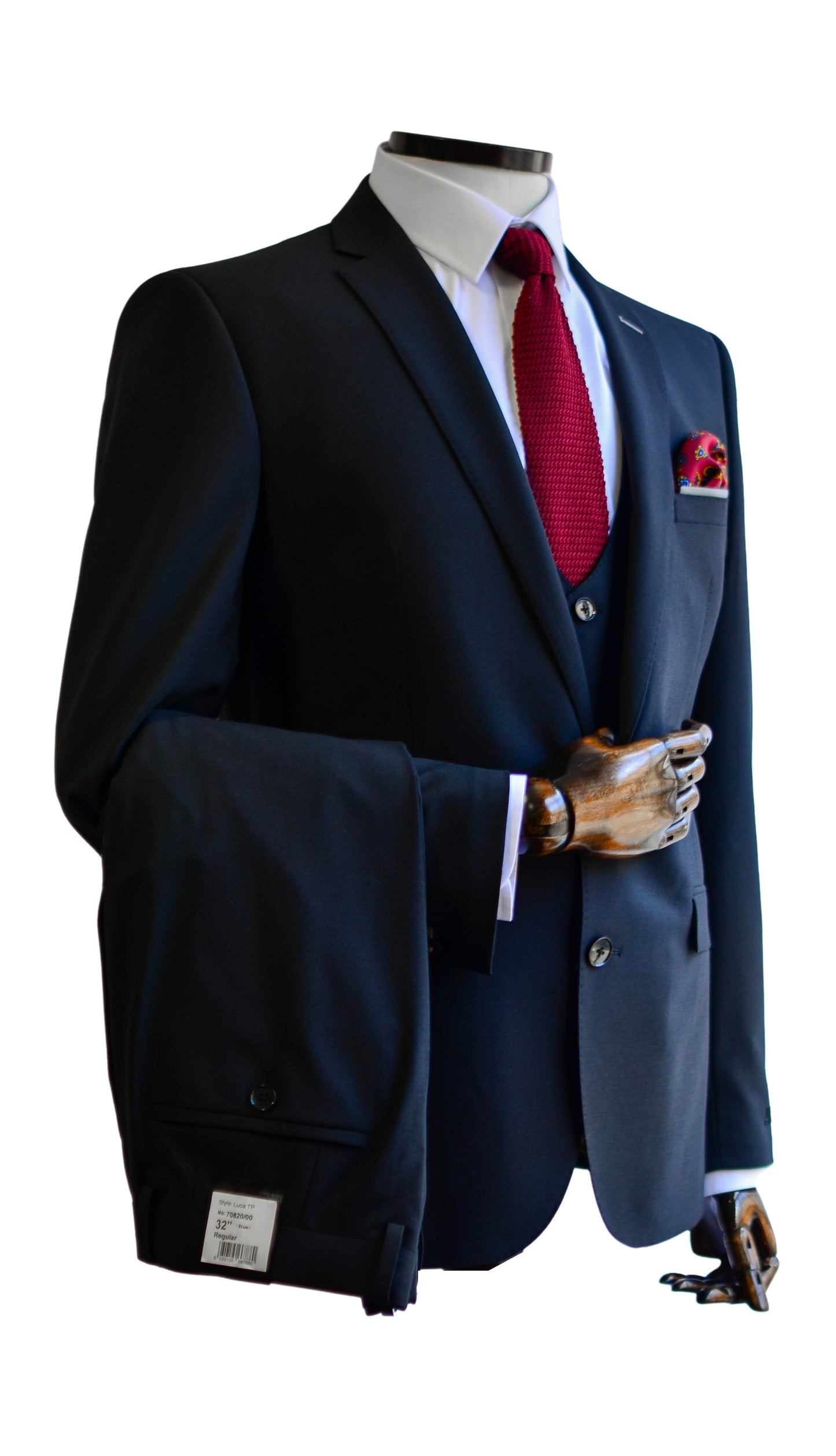 Luca Suit Waistcoat - Black Remus Uomo