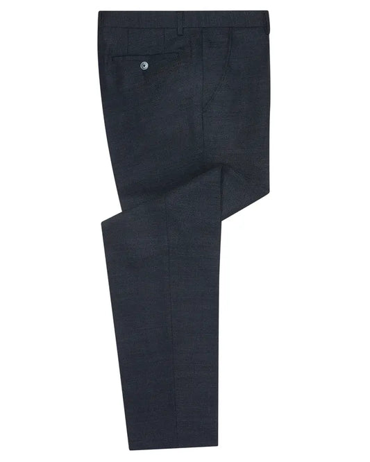 Mario Textured Suit Trouser - Navy Remus Uomo