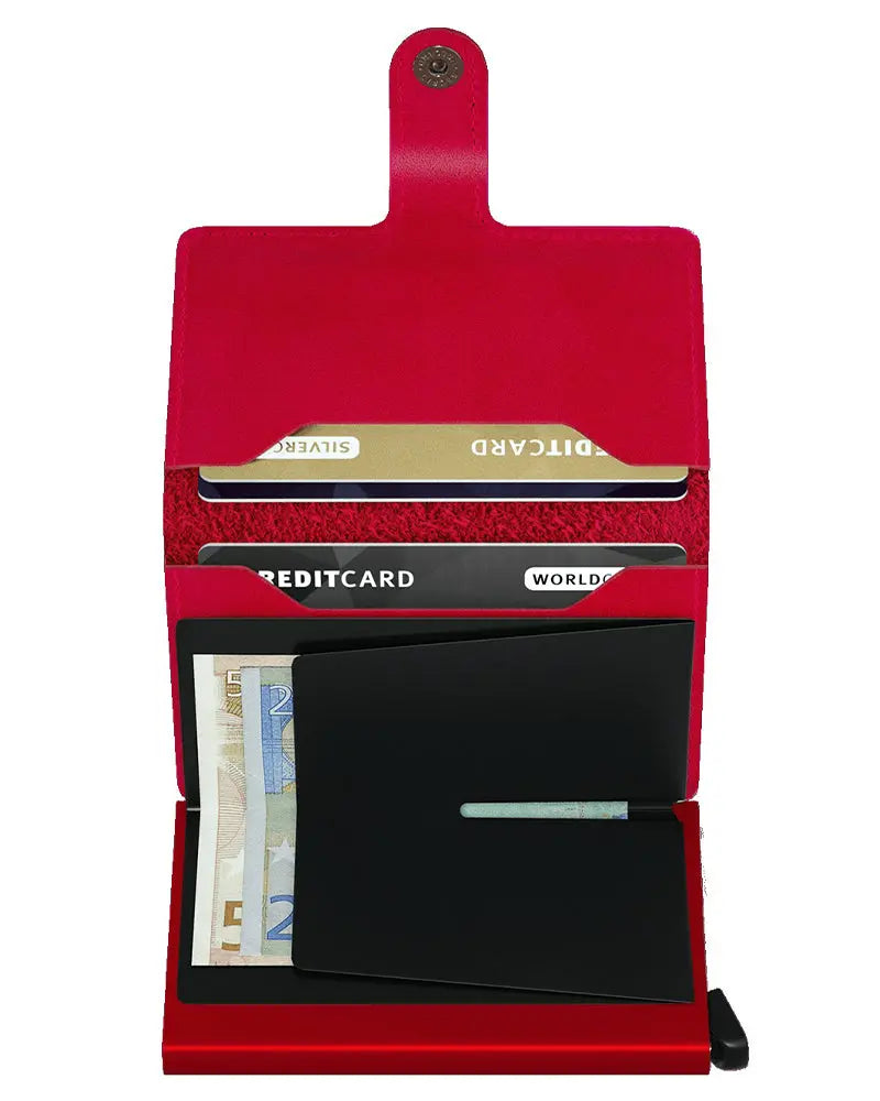 Mini Leather Wallet - Original Red / Red Secrid