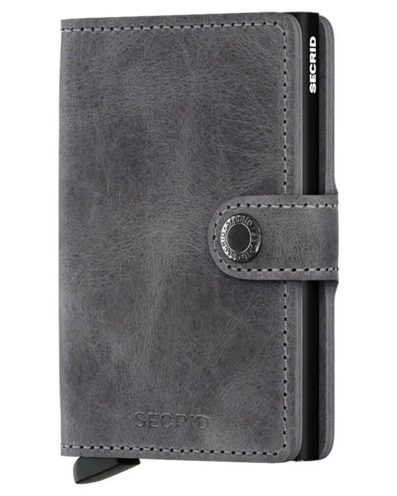 Secrid Mini Leather Wallet - Vintage Grey | Buy Men's – Woven Durham