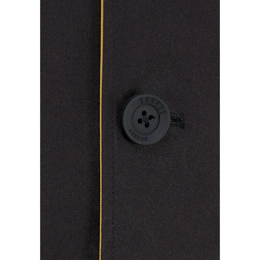 Guards London Montague Black And Gold Reversible Mac From Woven Durham