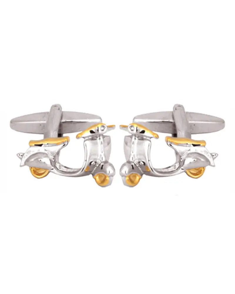 Motor Scooter Cufflinks - Silver / Gold Dalaco