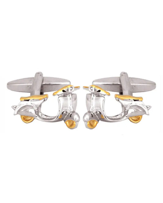 Motor Scooter Cufflinks - Silver / Gold Dalaco