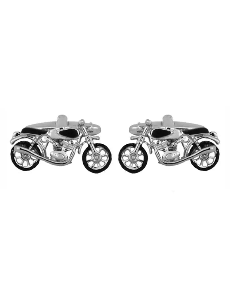 Motorbike Cufflinks - Silver Dalaco