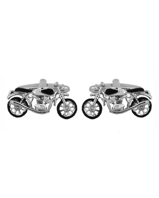 Motorbike Cufflinks - Silver Dalaco