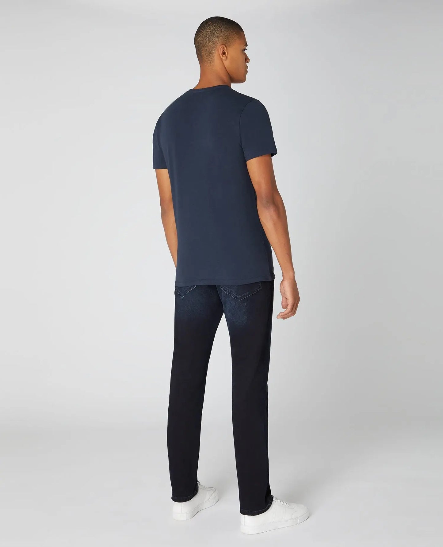 Remus Uomo Navy Crew-Neck T-Shirt From Woven Durham