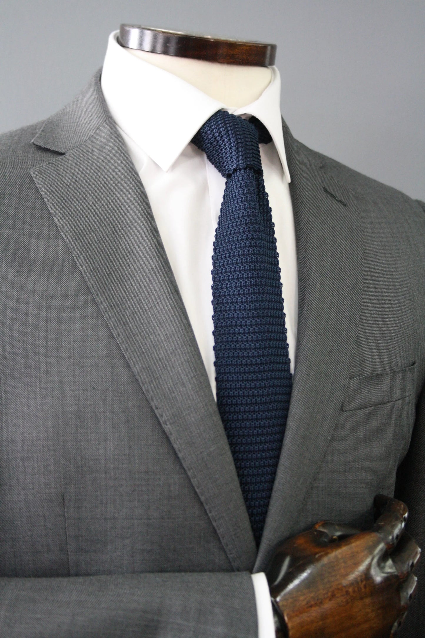 Navy Knitted Silk Tie Knightsbridge Neckwear